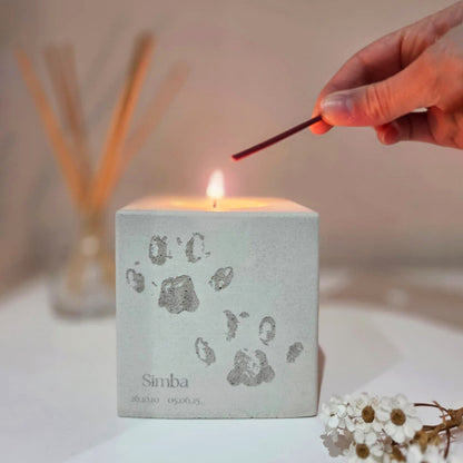 Personalised Chalk Candle Holder With Text