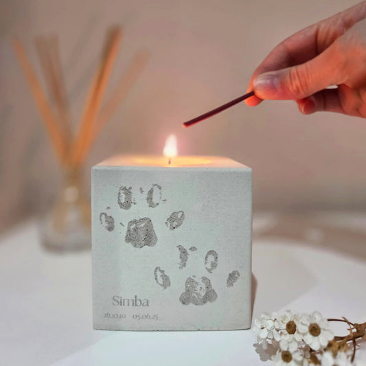 Personalised Chalk Candle Holder With Text