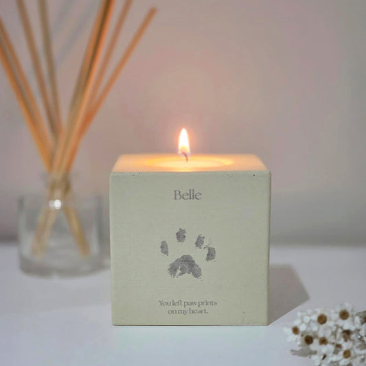 Personalised Citrine Candle Holder With Text