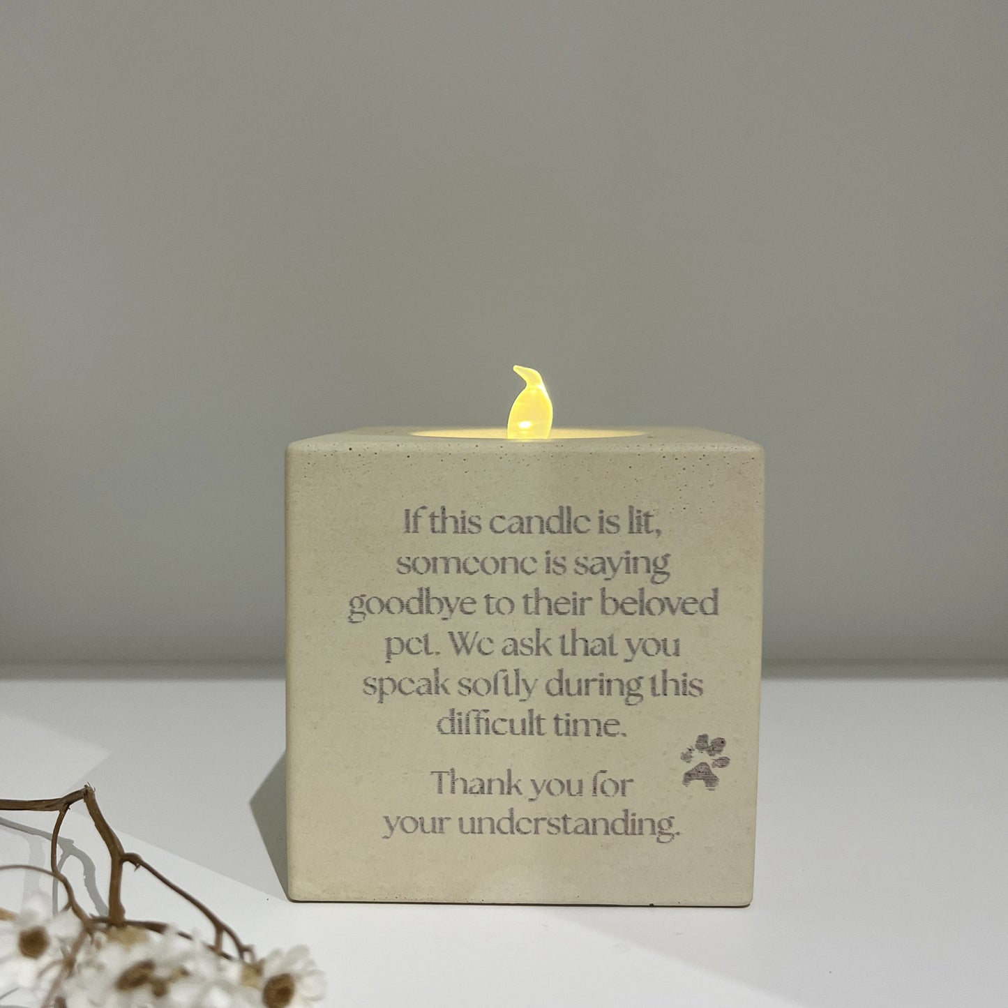 Citrine Euthanasia Awareness Candle Holder