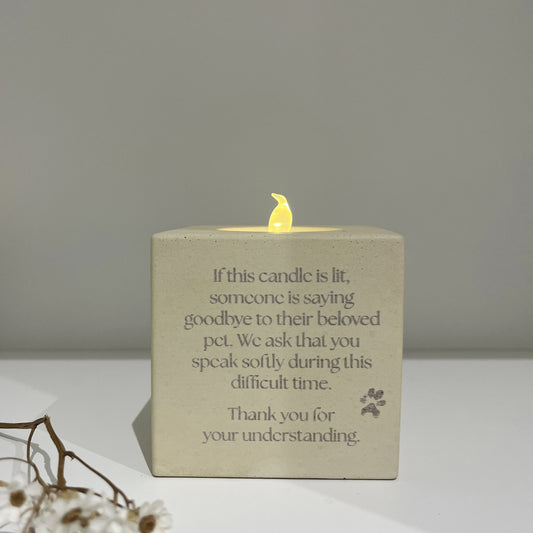 Citrine Euthanasia Awareness Candle Holder